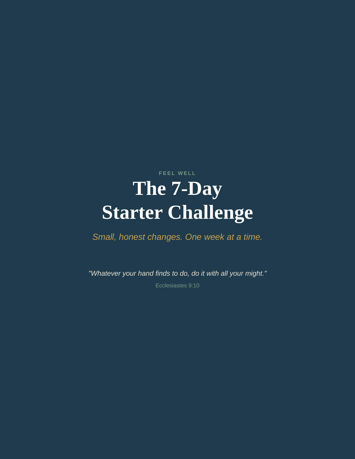 The Feel Well 7-Day Starter Challenge