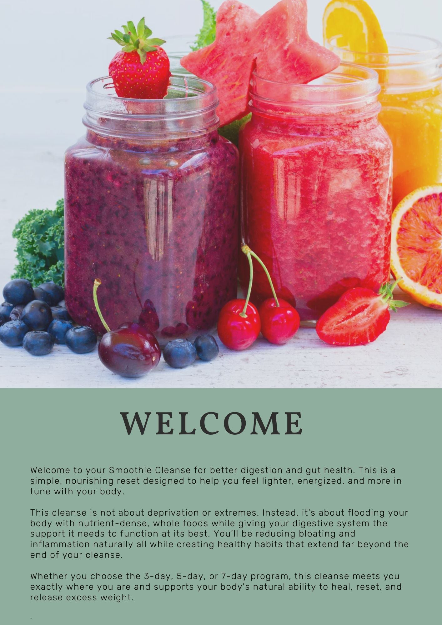 Smoothie Cleanse - 3, 5, and 7 Day Gentle Reset